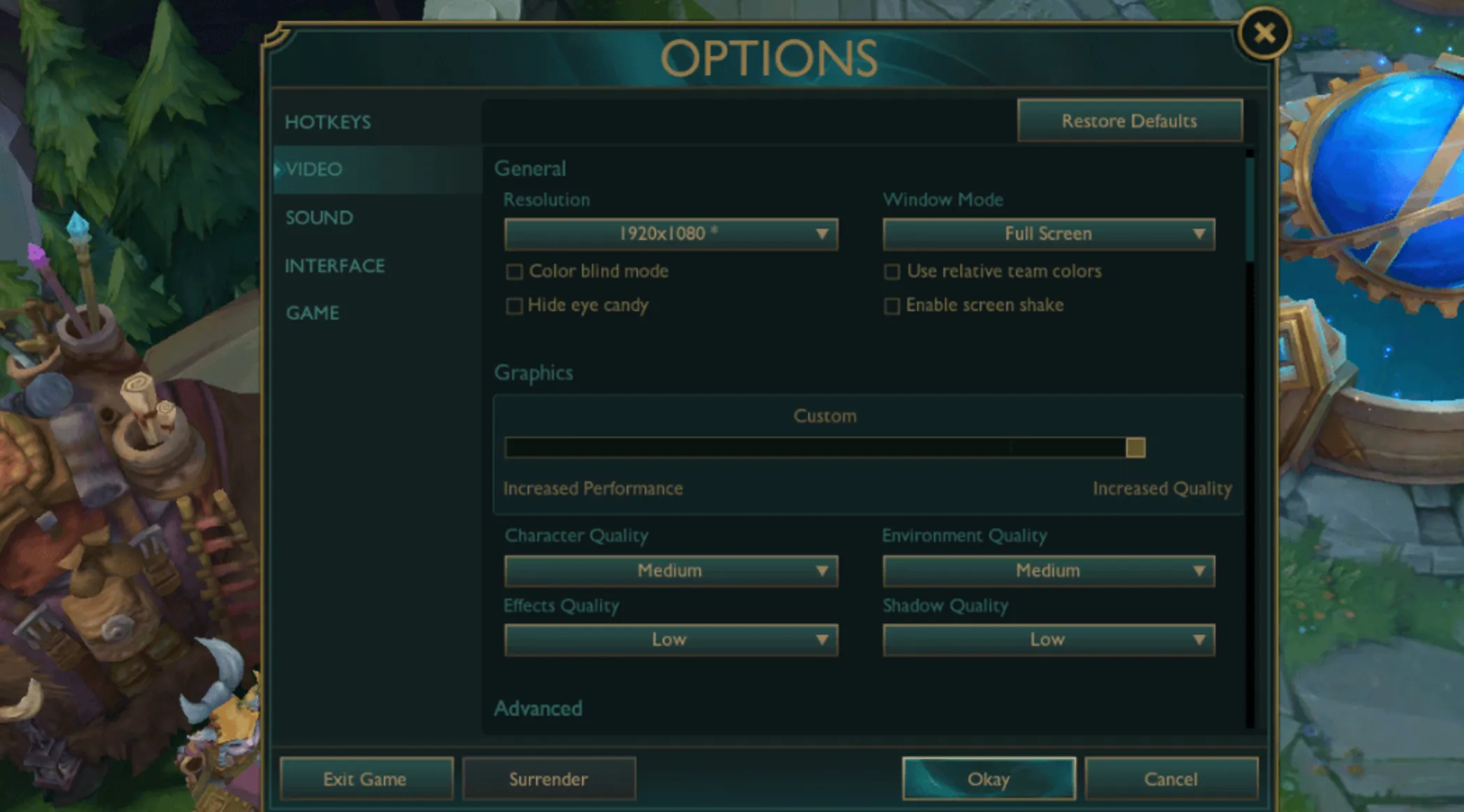 Best League of Legends Video Settings